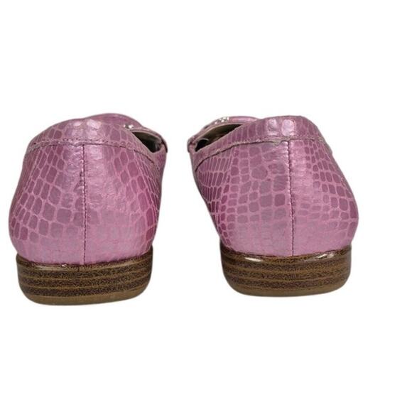 White Mountain Lavender Pink Metallic Embossed Croc Driving Loafers Sz 9 NWOT - Picture 6 of 8
